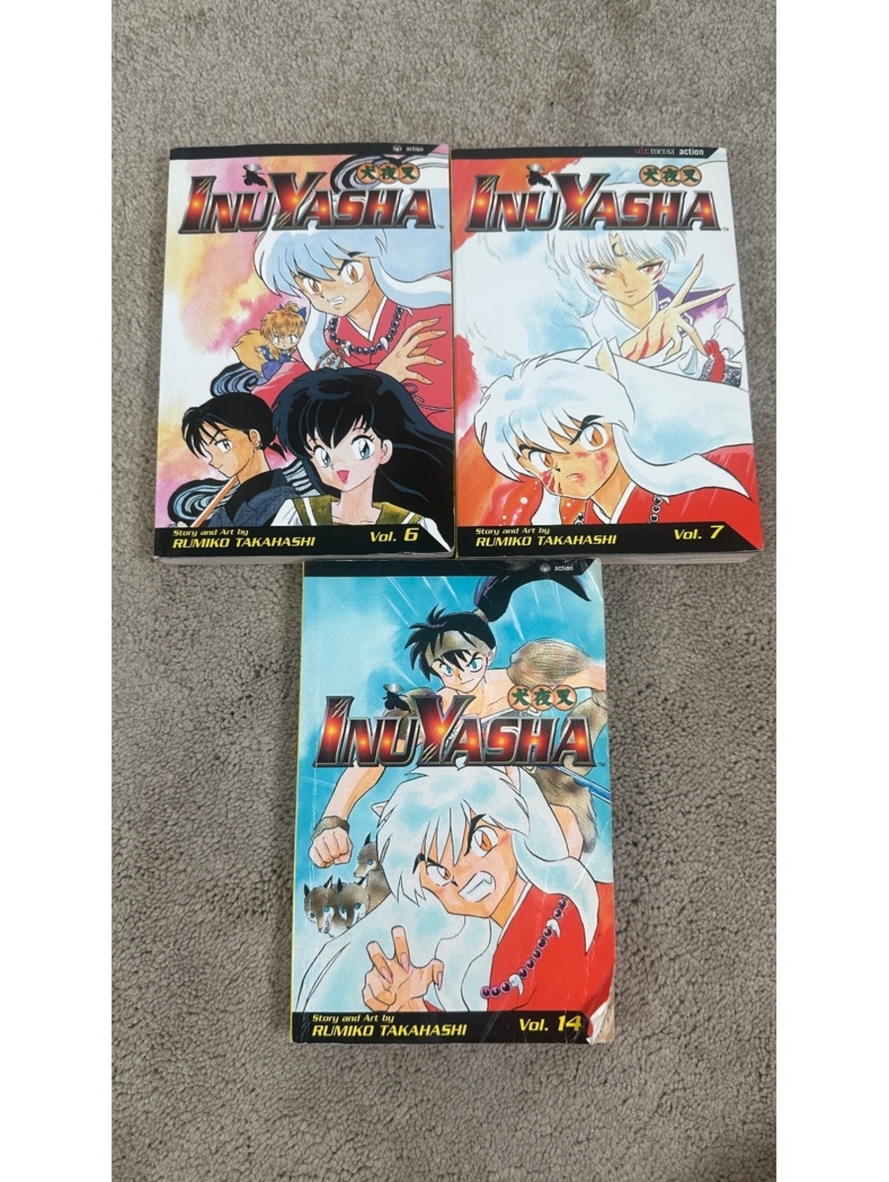 InuYasha Manga Lot Vol 6 7 14 Rumiko Takahashi Viz Graphic Novels Anime